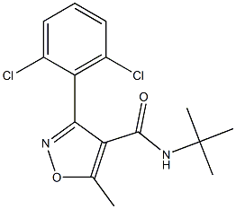 N4-(tert-butyl)-3-(2,6-dichlorophenyl)-5-methylisoxazole-4-carboxamide 结构式