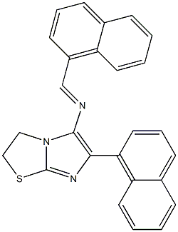 N5-(1-naphthylmethylidene)-6-(1-naphthyl)-2,3-dihydroimidazo[2,1-b][1,3]thiazol-5-amine 结构式