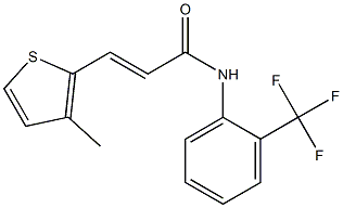 N1-[2-(trifluoromethyl)phenyl]-3-(3-methyl-2-thienyl)acrylamide 结构式