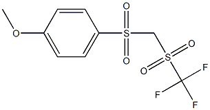 (4-methoxyphenyl)(dioxo){[(trifluoromethyl)sulfonyl]methyl}-lambda~6~-sulfane 结构式