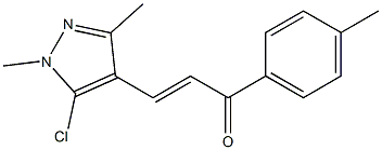 3-(5-chloro-1,3-dimethyl-1H-pyrazol-4-yl)-1-(4-methylphenyl)prop-2-en-1-one 结构式