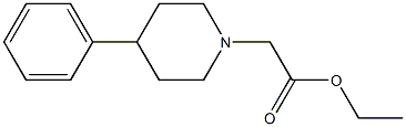 ethyl 2-(4-phenylpiperidino)acetate 结构式