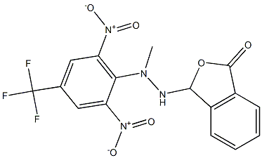 3-{2-[2,6-dinitro-4-(trifluoromethyl)phenyl]-2-methylhydrazino}-1,3-dihydroisobenzofuran-1-one 结构式