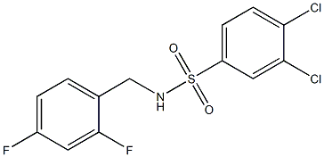 N1-(2,4-difluorobenzyl)-3,4-dichlorobenzene-1-sulfonamide 结构式