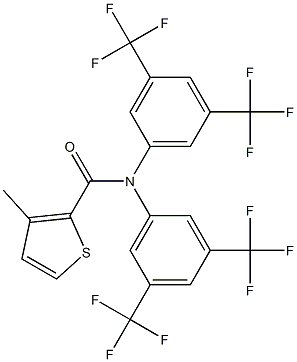 N2-di[3,5-di(trifluoromethyl)phenyl]methylthiophene-2-carboxamide 结构式