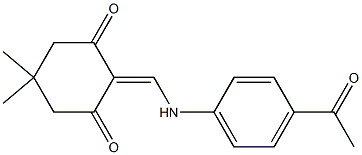 2-[(4-acetylanilino)methylene]-5,5-dimethyl-1,3-cyclohexanedione 结构式