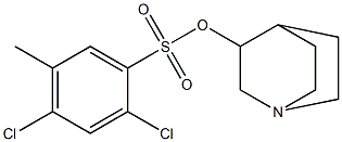 1-azabicyclo[2.2.2]oct-3-yl 2,4-dichloro-5-methylbenzenesulfonate 结构式