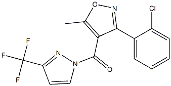 [3-(2-chlorophenyl)-5-methylisoxazol-4-yl][3-(trifluoromethyl)-1H-pyrazol-1-yl]methanone 结构式