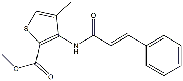 methyl 3-(cinnamoylamino)-4-methylthiophene-2-carboxylate 结构式