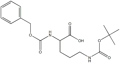 2-{[(benzyloxy)carbonyl]amino}-5-[(tert-butoxycarbonyl)amino]pentanoic acid 结构式