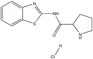 N-1,3-benzothiazol-2-ylpyrrolidine-2-carboxamide hydrochloride 结构式