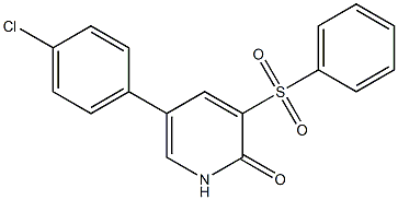 5-(4-chlorophenyl)-3-(phenylsulfonyl)-2(1H)-pyridinone 结构式