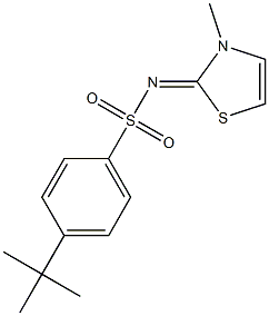 4-(tert-butyl)-N-[3-methyl-1,3-thiazol-2(3H)-yliden]benzenesulfonamide 结构式