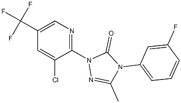 2-[3-chloro-5-(trifluoromethyl)-2-pyridinyl]-4-(3-fluorophenyl)-5-methyl-2,4-dihydro-3H-1,2,4-triazol-3-one 结构式