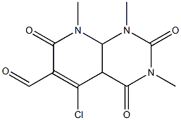 5-chloro-1,3,8-trimethyl-2,4,7-trioxo-1,2,3,4,4a,7,8,8a-octahydropyrido[2,3-d]pyrimidine-6-carbaldehyde 结构式