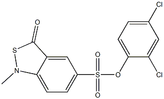 2,4-dichlorophenyl 1-methyl-3-oxo-1,3-dihydrobenzo[c]isothiazole-5-sulfonate 结构式