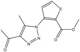 methyl 3-(4-acetyl-5-methyl-1H-1,2,3-triazol-1-yl)thiophene-2-carboxylate 结构式