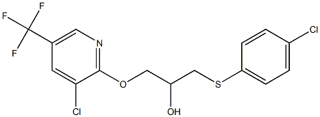 1-[(4-chlorophenyl)thio]-3-{[3-chloro-5-(trifluoromethyl)-2-pyridyl]oxy}propan-2-ol 结构式