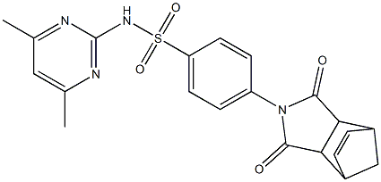N1-(4,6-dimethylpyrimidin-2-yl)-4-(3,5-dioxo-4-azatricyclo[5.2.1.0~2,6~]dec-8-en-4-yl)benzene-1-sulfonamide 结构式