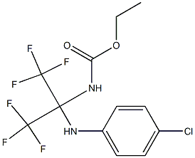 ethyl N-[1-(4-chloroanilino)-2,2,2-trifluoro-1-(trifluoromethyl)ethyl]carbamate 结构式