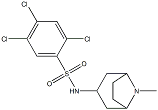 N1-(8-methyl-8-azabicyclo[3.2.1]oct-3-yl)-2,4,5-trichlorobenzene-1-sulfonamide 结构式