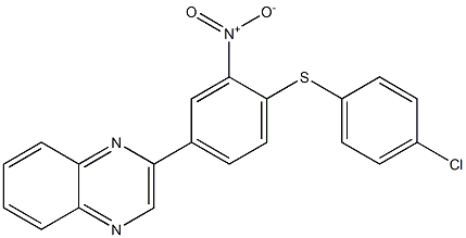 2-{4-[(4-chlorophenyl)thio]-3-nitrophenyl}quinoxaline 结构式