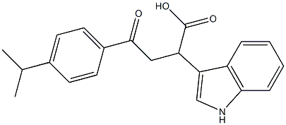 2-(1H-indol-3-yl)-4-(4-isopropylphenyl)-4-oxobutanoic acid 结构式