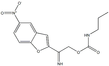 5-nitro-2-({[(propylamino)carbonyl]oxy}ethanimidoyl)-1-benzofuran 结构式