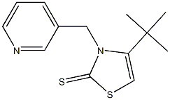 4-(tert-butyl)-3-(3-pyridylmethyl)-2,3-dihydro-1,3-thiazole-2-thione 结构式