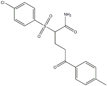 2-[(4-chlorophenyl)sulfonyl]-5-(4-methylphenyl)-5-oxopentanamide 结构式