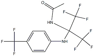 N1-{2,2,2-trifluoro-1-(trifluoromethyl)-1-[4-(trifluoromethyl)anilino]ethyl}acetamide 结构式