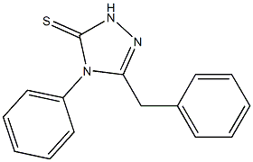 3-benzyl-4-phenyl-4,5-dihydro-1H-1,2,4-triazole-5-thione 结构式