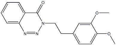 3-(3,4-dimethoxyphenethyl)-3,4-dihydro-1,2,3-benzotriazin-4-one 结构式