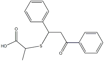 2-[(3-oxo-1,3-diphenylpropyl)thio]propanoic acid 结构式