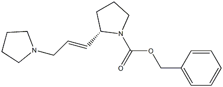 benzyl (2S)-2-[(E)-3-(1-pyrrolidinyl)-1-propenyl]tetrahydro-1H-pyrrole-1-carboxylate 结构式