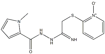 2-[(2-imino-2-{2-[(1-methyl-1H-pyrrol-2-yl)carbonyl]hydrazino}ethyl)thio]py ridinium-1-olate 结构式