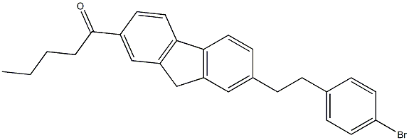 1-[7-(4-bromophenethyl)-9H-fluoren-2-yl]pentan-1-one 结构式