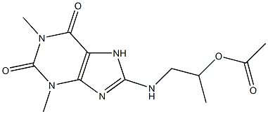 2-[(1,3-dimethyl-2,6-dioxo-2,3,6,7-tetrahydro-1H-purin-8-yl)amino]-1-methylethyl acetate 结构式