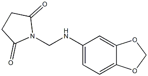 1-[(1,3-benzodioxol-5-ylamino)methyl]pyrrolidine-2,5-dione 结构式