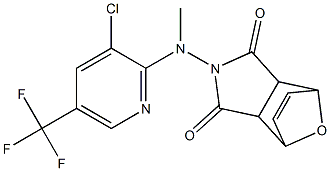 4-[[3-chloro-5-(trifluoromethyl)-2-pyridinyl](methyl)amino]-10-oxa-4-azatricyclo[5.2.1.0~2,6~]dec-8-ene-3,5-dione 结构式