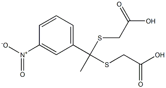 2-{[1-[(carboxymethyl)thio]-1-(3-nitrophenyl)ethyl]thio}acetic acid 结构式