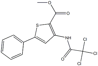 methyl 5-phenyl-3-[(2,2,2-trichloroacetyl)amino]thiophene-2-carboxylate 结构式