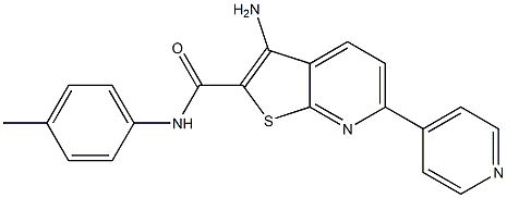 3-amino-N-(4-methylphenyl)-6-(4-pyridinyl)thieno[2,3-b]pyridine-2-carboxamide 结构式