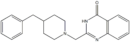 2-[(4-benzylpiperidino)methyl]-4(3H)-quinazolinone 结构式