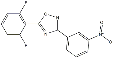 5-(2,6-difluorophenyl)-3-(3-nitrophenyl)-1,2,4-oxadiazole 结构式