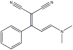 2-[3-(dimethylamino)-1-phenylprop-2-enylidene]malononitrile 结构式