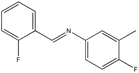 4-fluoro-N-[(E)-(2-fluorophenyl)methylidene]-3-methylaniline 结构式