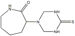 3-(4-thioxo-1,3,5-triazinan-1-yl)azepan-2-one 结构式