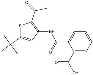 2-({[2-acetyl-5-(tert-butyl)-3-thienyl]amino}carbonyl)benzoic acid 结构式