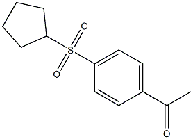 1-[4-(cyclopentylsulfonyl)phenyl]ethanone 结构式